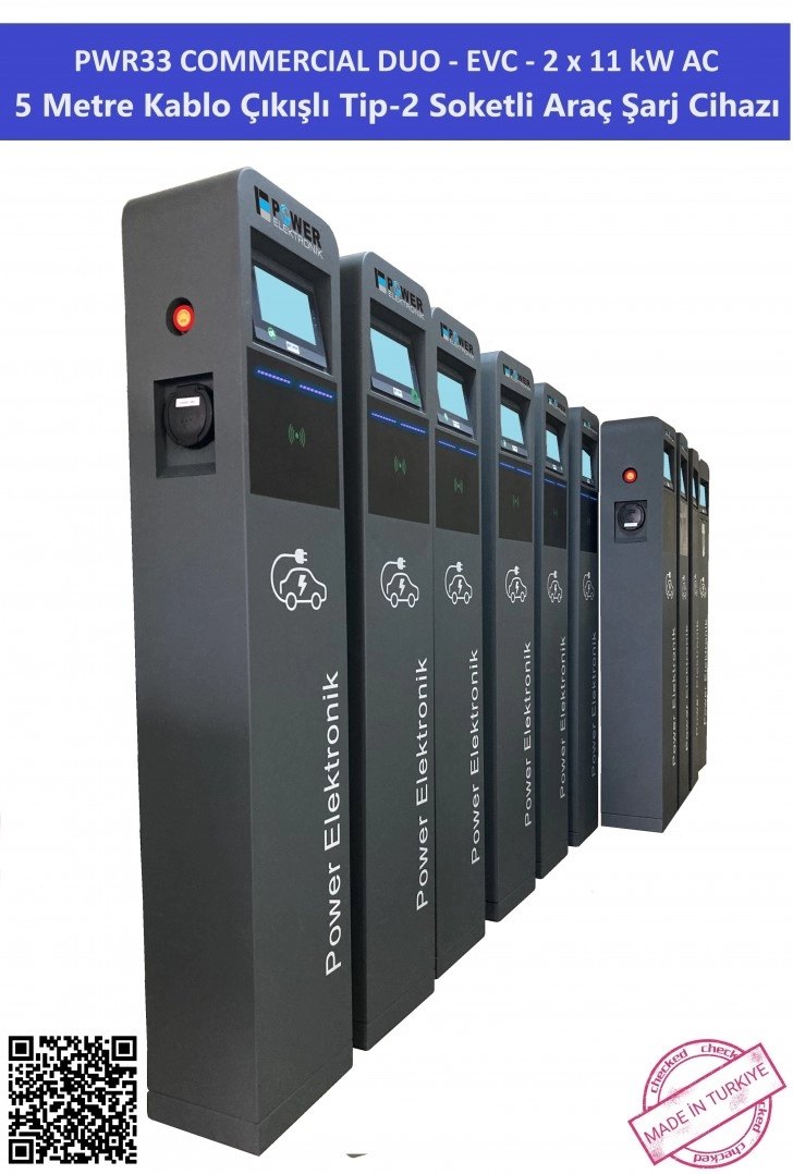PWR33 Commercial DUO -EVC-2x11 kW EV Charger